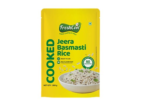 Freshcon Cooked Jeera Basmati Rice, 200 g