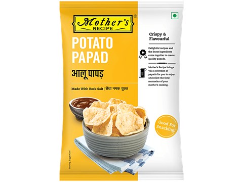 Mother's Recipe Papad - Potato With Rock Salt, Crispy & Flavourful, 70 g