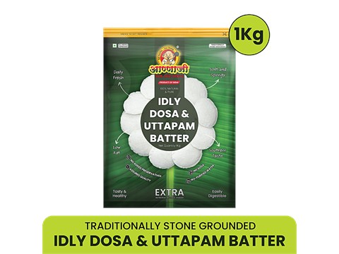 Aannaji Idly Dosa Uttapam Special Batter - Natural & Healthy, Gluten Free, No Preservatives, 1 kg