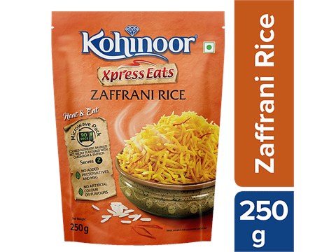 Kohinoor Xpress Eats Ready To Eat - Zaffrani Rice, 250 g