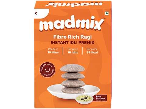 Madmix Fibre Rich Ragi Instant Idli Premix - With Free Chutney, 270 g