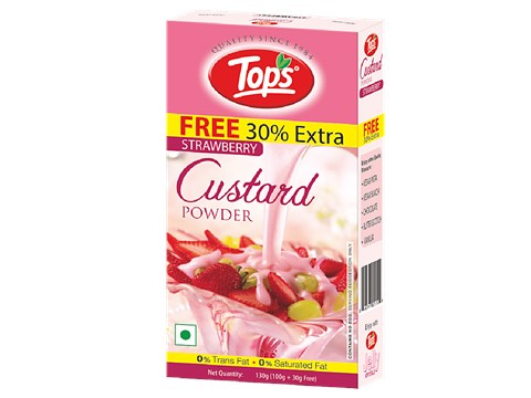 Tops Custard Powder - Strawberry, 100 g