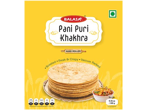 Balasa Pani Puri Khakhra - Roasted, Fresh & Crispy, Hand Rolled, 180 g