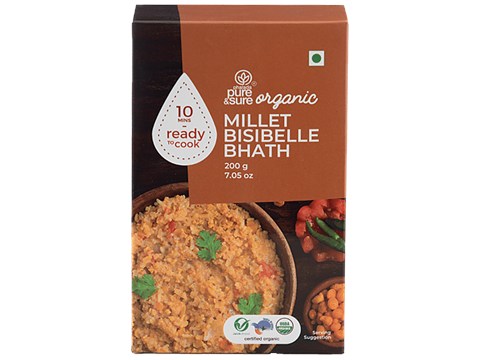 Phalada Pure & Sure Organic Millet Bisibelle Bhath - Rich In Iron, 200 g