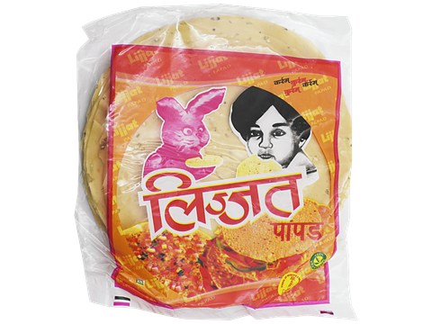 Lijjat Papad - Urad Plain, 250 g