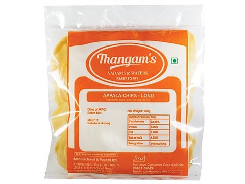 Thangams Appala Chips - Long, 100 g