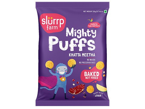 Slurrp Farm Mighty Puffs - Khatta Meetha, 20 g