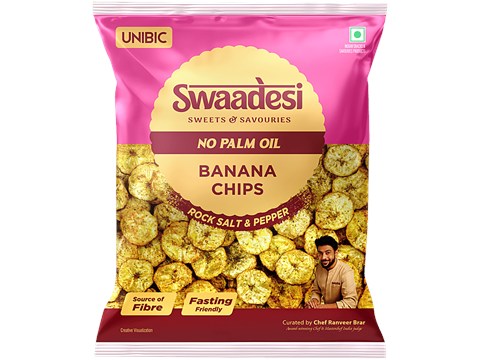 Unibic Swaadesi Banana Chips - Rock Salt & Pepper, 120 g