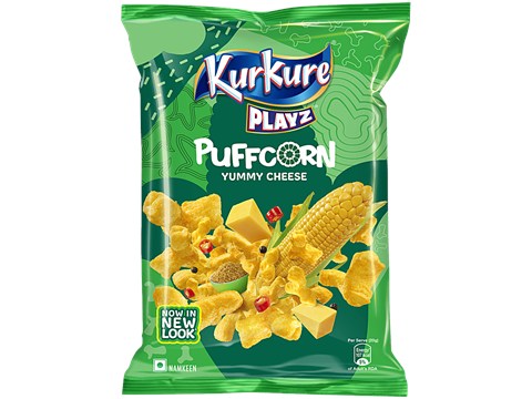 Kurkure Playz Yummy Cheese Puffcorn, 50 g
