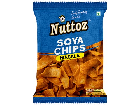 Nuttoz Soya Chips Masala, 150 g