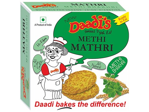 Daadi's Methi Mathri - Methi Bhakhri, High In Fibre, Ready To Eat, All Natural, 180 g