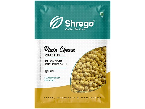 Shrego Plain Chana Roasted Chickpeas Without Skin, 360 g