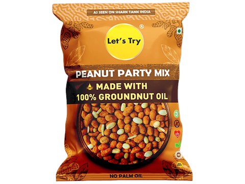 Let's Try Peanut Party Mix - Made With Ground Nut Oil, 180 g