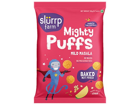 Slurrp Farm Mighty Puffs - Mild Masala, 20 g
