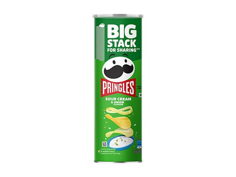 Pringles Sour Cream & Onion Flavour Potato Crisps, 141 g