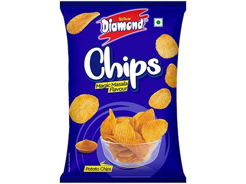 Yellow Diamond Magic Masala Flavour Potato Chips, 85 g