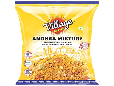 Village Ruchulu Andhra Mixture - Made With Rice & Lentils, Rich Taste & Flavour, 170 g