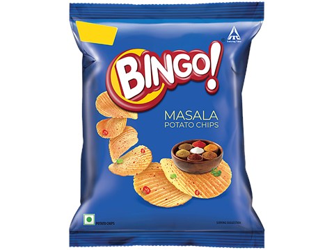 Bingo! Potato Chips - Masala Flavour, Crispy & Spicy, Pack For Snacks, 25 g