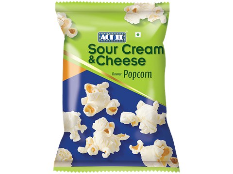 ACT II Sour Cream & Cheese Flavour Popcorn, 50 g