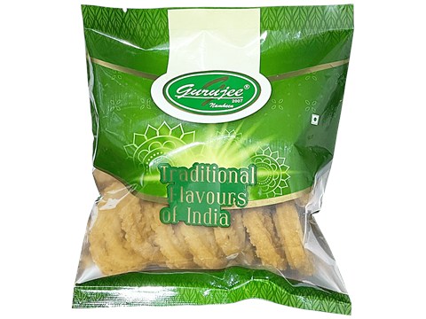 Gurujee Namkeen Red Chilli Muruku - Rich, Crispy, Ready To Eat Savouries, No Preservatives, 150 g