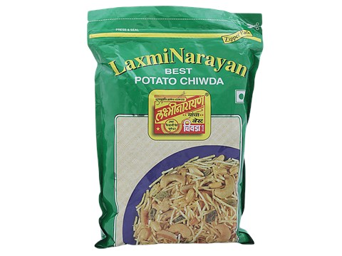 LAXMINARAYAN Best Potato Chiwda Namkeen, 500 g