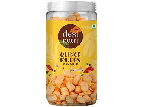 Desi Nutri Quinoa Puffs - Spicy Garlic, 60 g