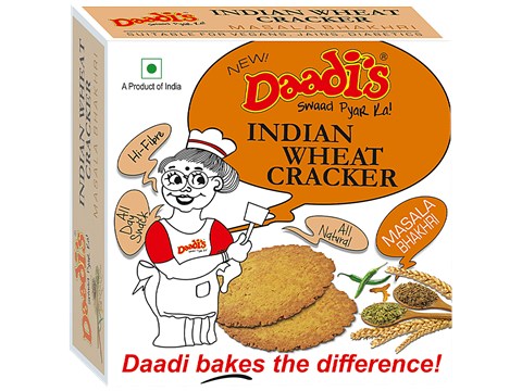 Daadi's Indian Wheat Cracker - Masala Bhakhri, High In Fibre, All Natural, 180 g