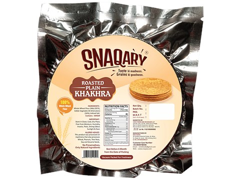 Snaqary Roasted Plain Khakhra, 200 g