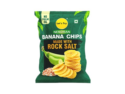 Let's Try Nendran Banana Chips, Made With Rock Salt, 60 g