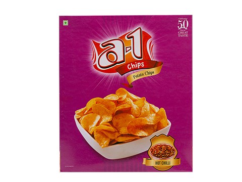 A-1 Chips Potato Chips - Hot Chilli, 200 g