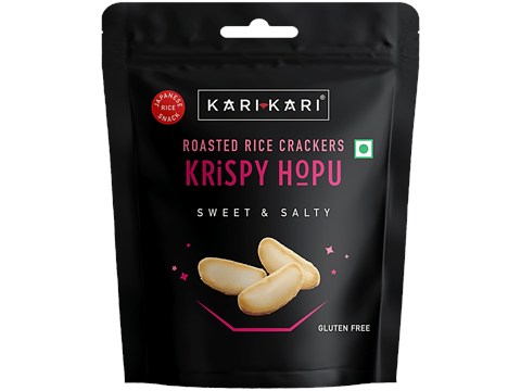 Kari Kari Krispy Hopu Sweet & Salty Roasted Rice Cracker, 40 g