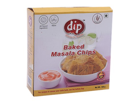 Dip Baked Masala Chips - Whole Grain, 180 g