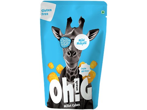 Oh! G snack Mad Masala Millet Cubes, 30 g