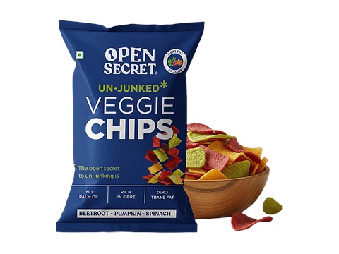 Open Secret Veggie Chips - Beetroot, Pumpkin, Spinach, 40 g
