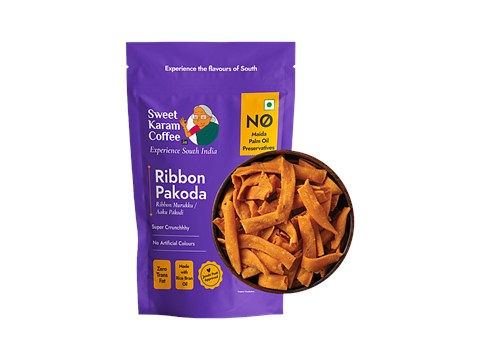 Sweet Karam Coffee Ribbon Murukku/Aaku Pakoda - Namkeen Snacks, 95 g
