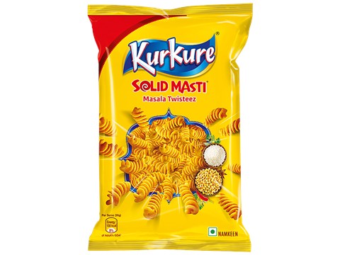 Kurkure Solid Masti Masala Twisteez Namkeen, 61 g
