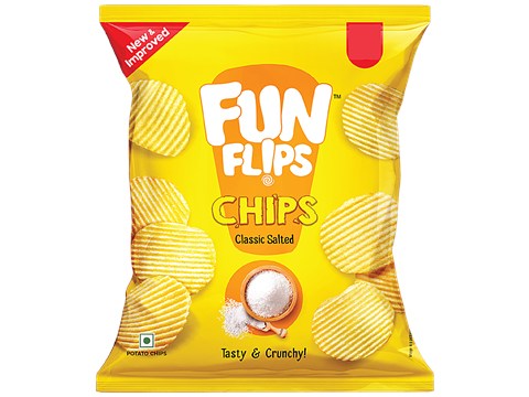 Fun Flips Potato Chips - Classic Salted, Rich In Taste, 11.5 g