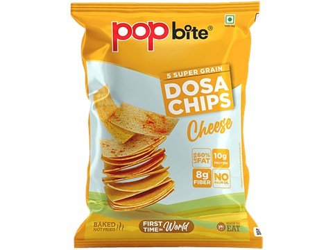 Pop Bite Cheese Dosa Chips 5 Super Grain, 60 g