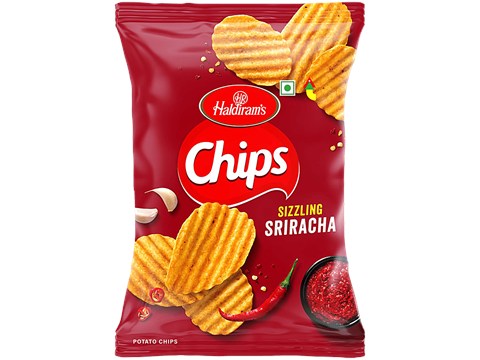 Haldiram's Sizzling Sriracha Potato Chips, 89 g