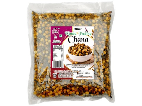 Royal Chana - Nimbu Pudina, Crunchy Snack, 400 g