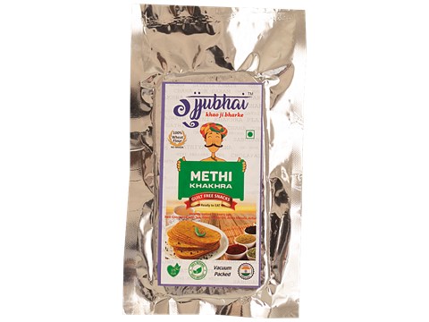 Gujjubhai Methi Khakhra - Wheat Flour, Natural & Vegan, Healthy Snack, No Maida, 35 g