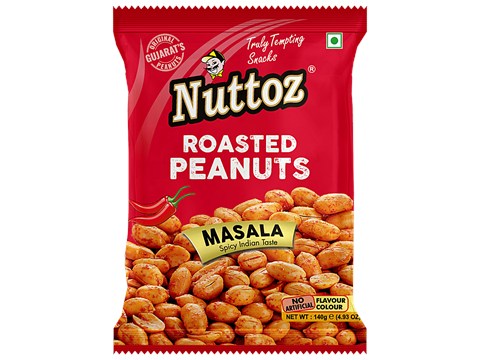 Nuttoz Roasted Peanuts Masala, 140 g