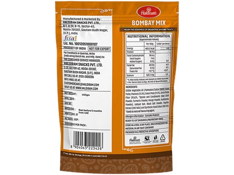Haldiram's Bombay Mix Namkeen, 800 g