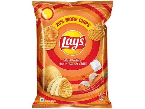 Lay's Potato Chips - West Indies Hot N Sweet Chilli, Crispy, 40 g