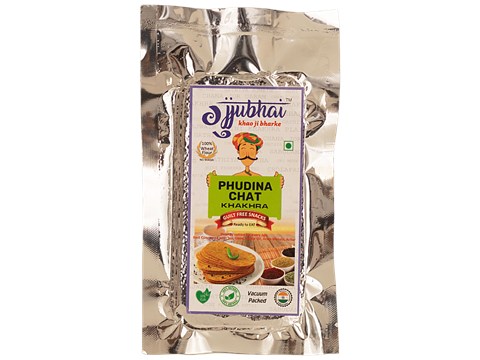Gujjubhai Pudina Chat Khakhra - Gujrati Thin Crackers, Ready To Eat , Healthy Teatime Snack, 35 g