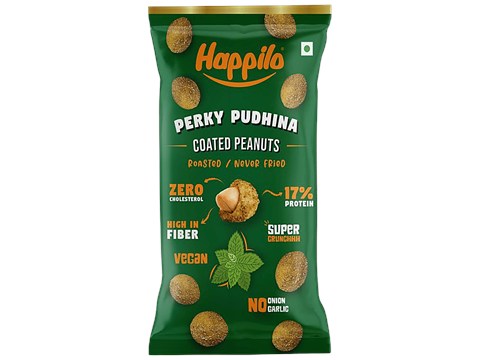 Happilo Perky Pudhina Coated Peanuts, 25 g