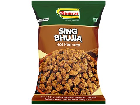 Samrat Namkeen Sing Bhujia Namkeen - Hot Peanuts, Crispy, Indian Snack, Medium Spicy 35 g, 35 g