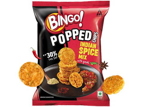 Bingo! Indian Spice Mix Popped Chips, 25 g