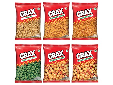 Crax Namkeen Party Combo of 6, 201 g