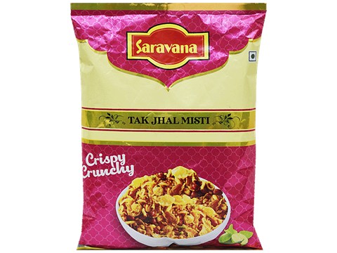SARAVANA Tak Jhal Misti Chanachur - Namkeen, Crispy & Crunchy, 400 g
